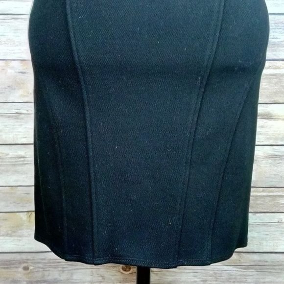 Helmut Lang | ‘Gala’ Classic Black Jersey Knit Stretch Bodycon Pencil Midi Skirt - Picture 3 of 8